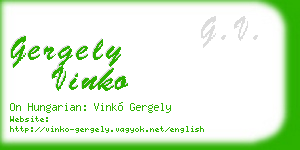gergely vinko business card