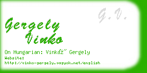 gergely vinko business card